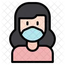 Female Woman Medical Masks Icon