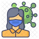 Girl With Mask  Icon
