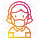 Girl With Mask Young Woman Girl Icon