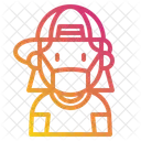 Girl With Mask Young Woman Girl Icon