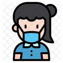 Girl With Mask Young Woman Girl Icon
