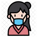 Girl With Mask Young Woman Girl Icon