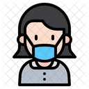 Girl With Mask Young Woman Girl Icon