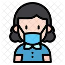 Girl With Mask Young Woman Girl Icon