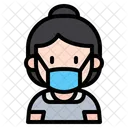 Girl With Mask Young Woman Girl Icon