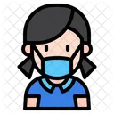 Girl With Mask Young Woman Girl Icon