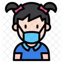Girl With Mask Young Woman Girl Icon