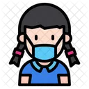 Girl With Mask Young Woman Girl Icon