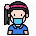 Girl With Mask Young Woman Girl Icon