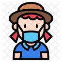 Girl With Mask Young Woman Girl Icon