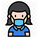 Girl With Mask Young Woman Girl Icon