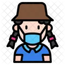 Girl With Mask Young Woman Girl Icon