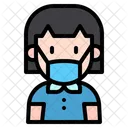 Girl With Mask Young Woman Girl Icon