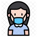 Girl With Mask Young Woman Girl Icon