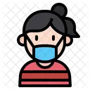 Girl With Mask Young Woman Girl Icon