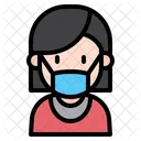 Girl With Mask Young Woman Girl Icon