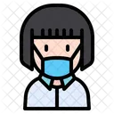 Girl With Mask Young Woman Girl Icon