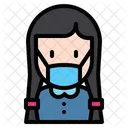 Girl With Mask Young Woman Girl Icon