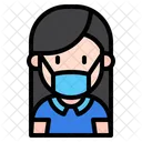 Girl With Mask Young Woman Girl Icon