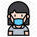 Girl With Mask Young Woman Girl Icon