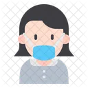 Girl With Mask Young Woman Girl Icon