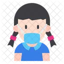 Girl With Mask Young Woman Girl Icon