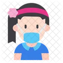 Girl With Mask Young Woman Girl Icon