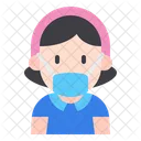 Girl With Mask Young Woman Girl Icon