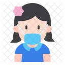 Girl With Mask Young Woman Girl Icon
