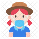 Girl With Mask Young Woman Girl Icon