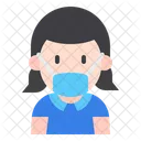 Girl With Mask Young Woman Girl Icon
