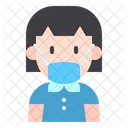Girl With Mask Young Woman Girl Icon