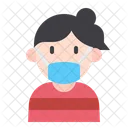 Girl With Mask Young Woman Girl Icon