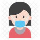 Girl With Mask Young Woman Girl Icon
