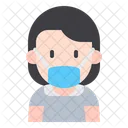Girl With Mask Young Woman Girl Icon