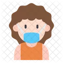 Girl With Mask Young Woman Girl Icon