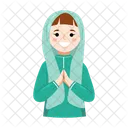 Girl With Pashmina Eid Ramadan Icon