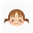 Girl Emoji Spiral Eyes Icon