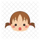 Girl Emoji Open Mouth Icon