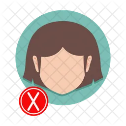 Girl without mask  Icon
