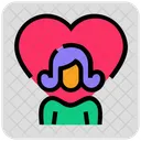 Valentine Day Female Heart Icon