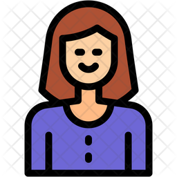 Girlfriend Icon - Download in Colored Outline Style