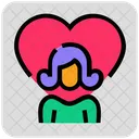 Valentine Day Female Heart Icon