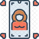 Girlfriend Phone Call Video Chat Icon