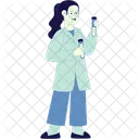 Girls In Suits Reaction Chemical Experiment Icon