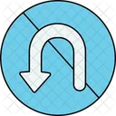 Giro En U Cambio De Direccion Cambio De Sentido Icono