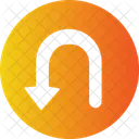 Giro En U Cambio De Direccion Cambio De Sentido Icono