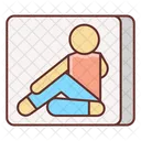 Medio Giro Espinal Medio Giro Espinal Matsyendrasana Icono