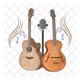 Gitarre und Mikrofon  Symbol