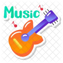 Gitarrenmusik  Symbol